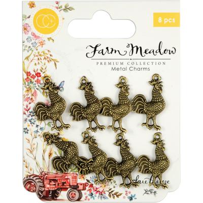 Craft Consortium Farm Meadow - Rooster Hahn Metal Charms